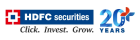 HDFC Securities logo – leading Indian stockbroking and investment company celebrating 20 years of financial growth and online trading excellence.