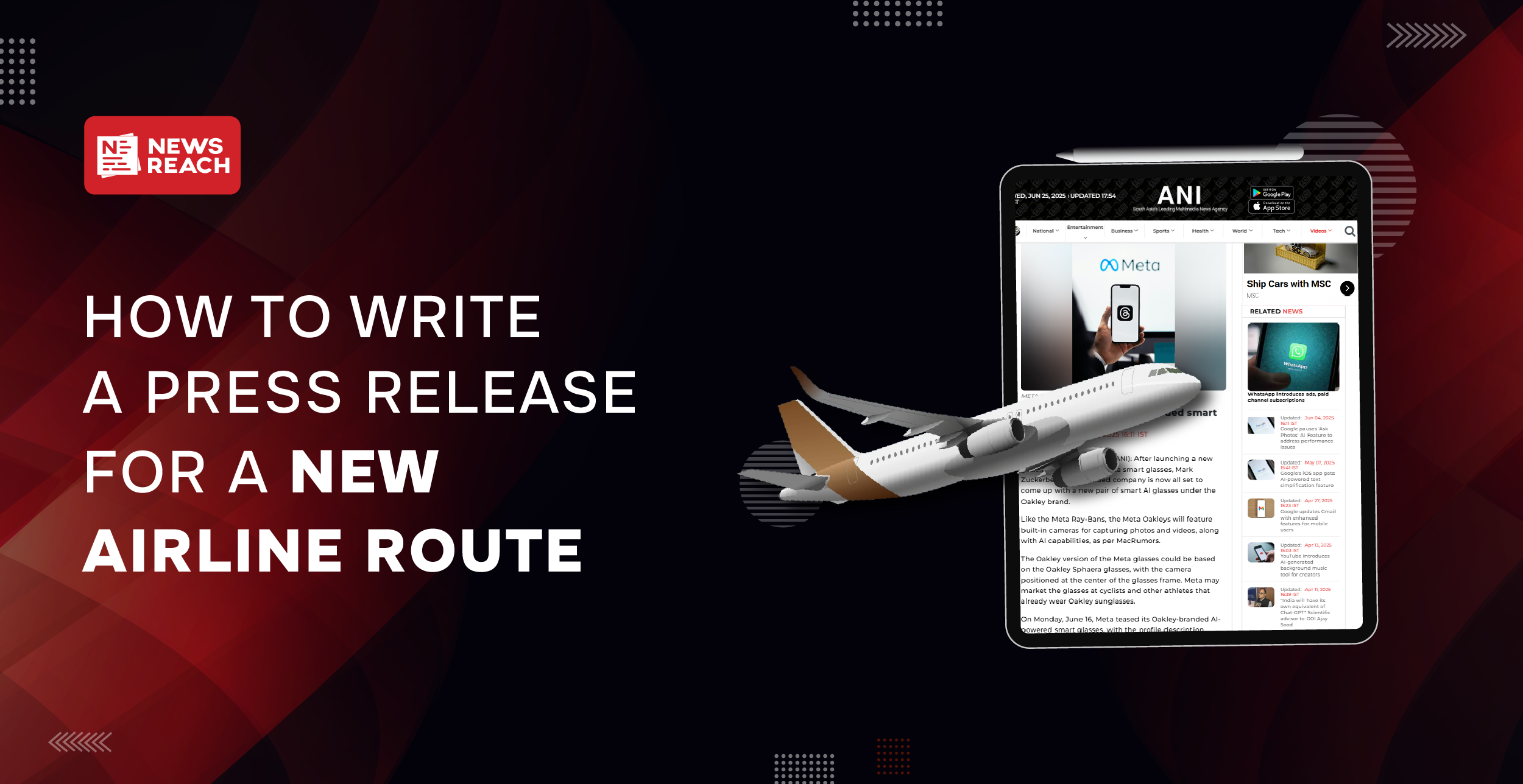 How to write a press release for a new airline route