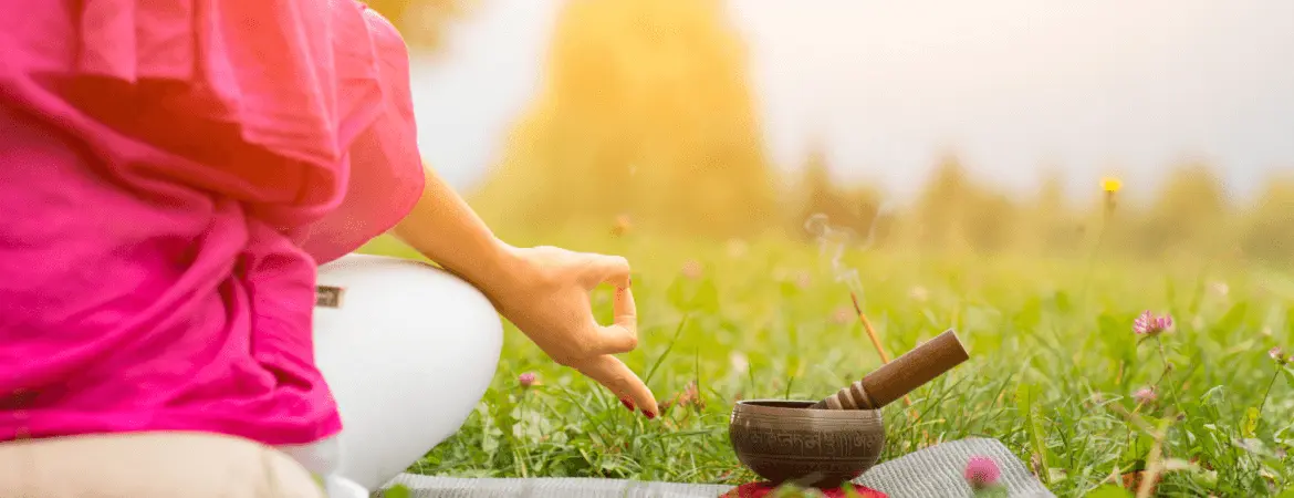 Mindfulness, relaxation, and holistic wellness in natural sunlight.