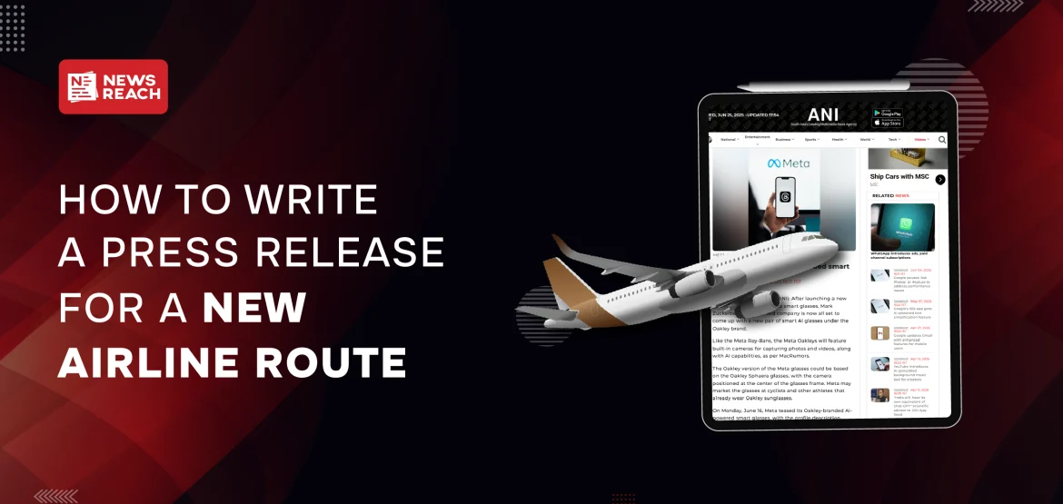 How to write a press release for a new airline route